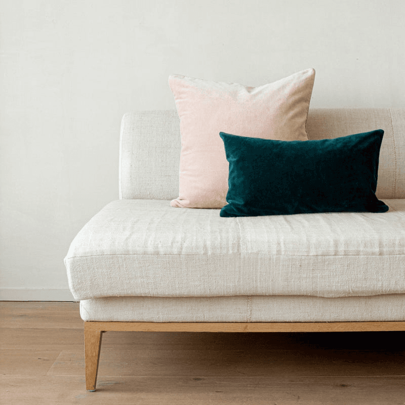 Misi Velvet Cushion, 30 x 50cm, Pine