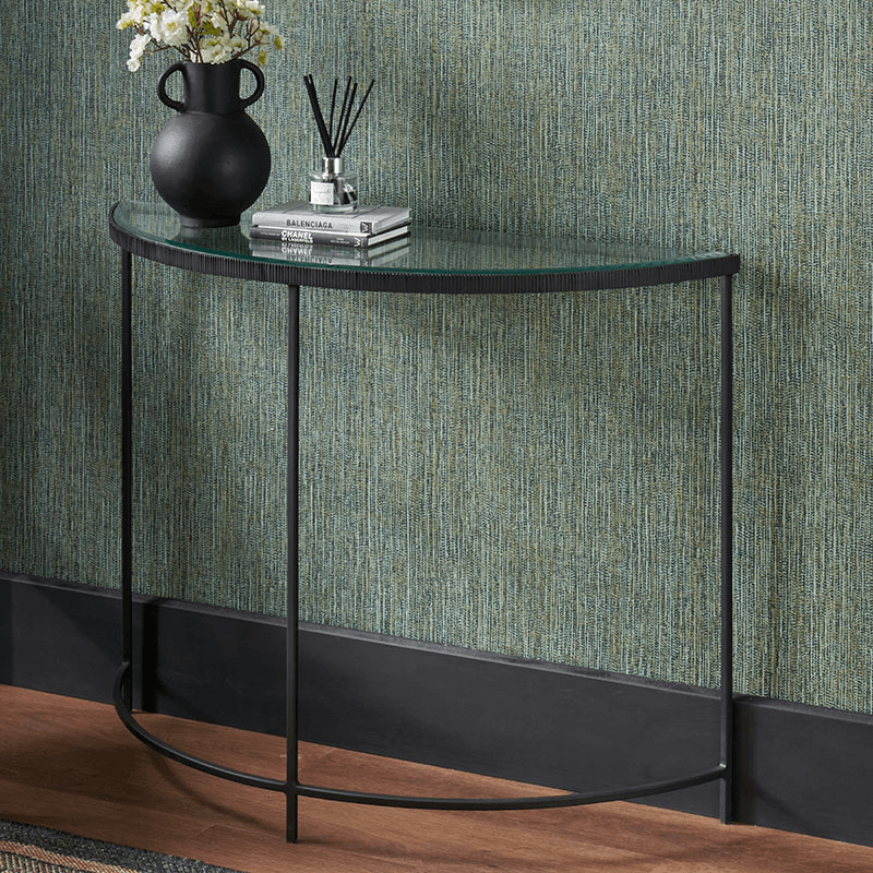 Marazzi Half Moon Console Table, Black