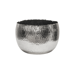 Image showing the Hammered Bowl planter, H21 x W30 x D30cm, Nickel product.