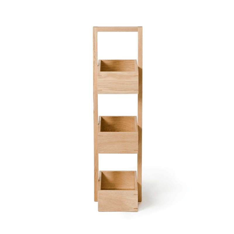 Mezza 3 tier caddy, H84 x W22 x D26cm, Oak