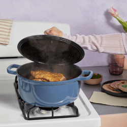 Image showing the Cast Iron Perfect Pot, Blue Salt product.