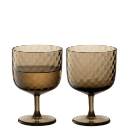 Image showing the Dapple Wine Glasses Set of 2, 325ml, Earth Brown product.