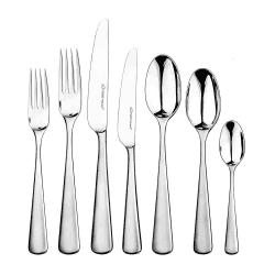 Image showing the Mahogany 42 piece cutlery set, Satin Finish Stainless Steel product.
