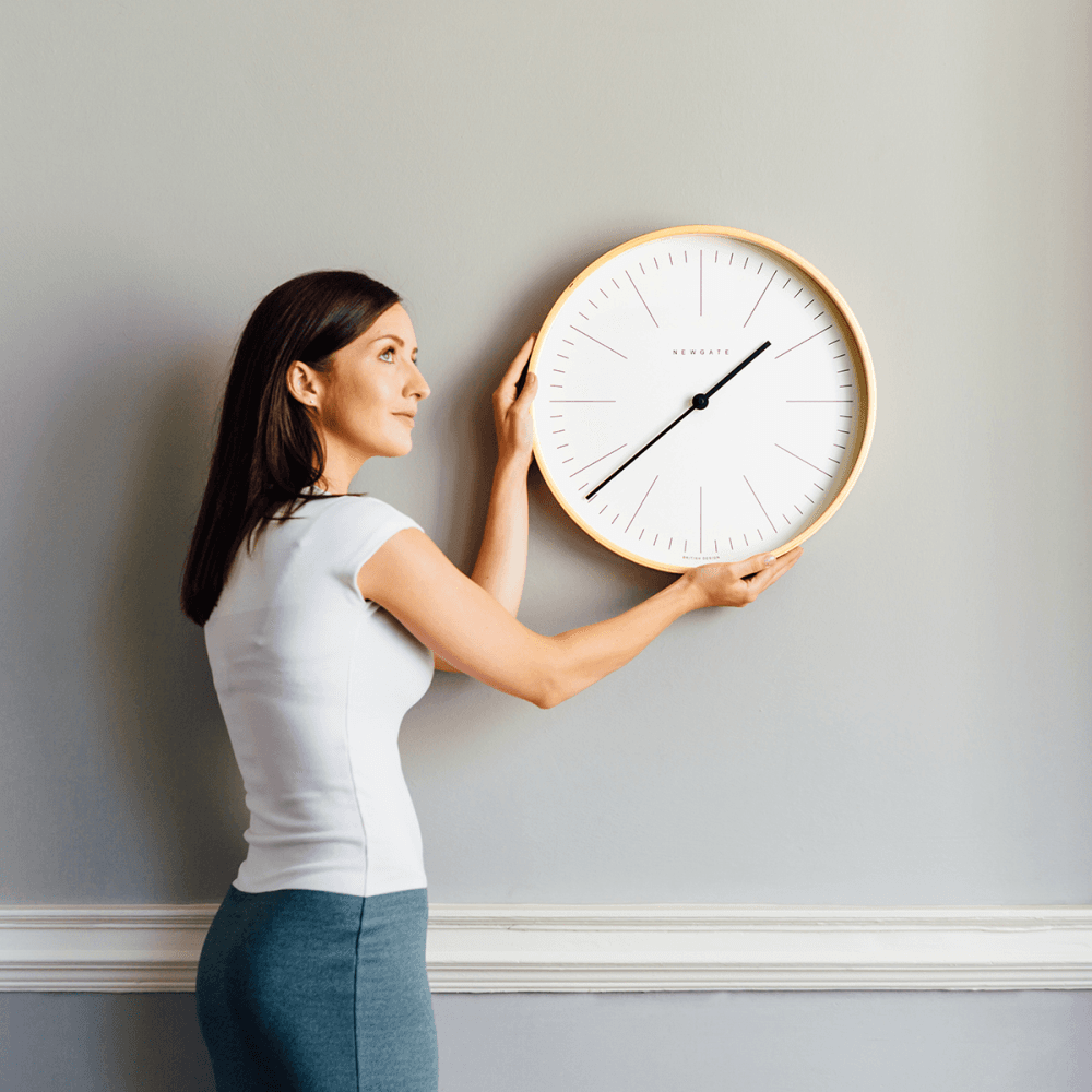Mr Clarke Wall clock, Dia40cm, Pale Wood Finish