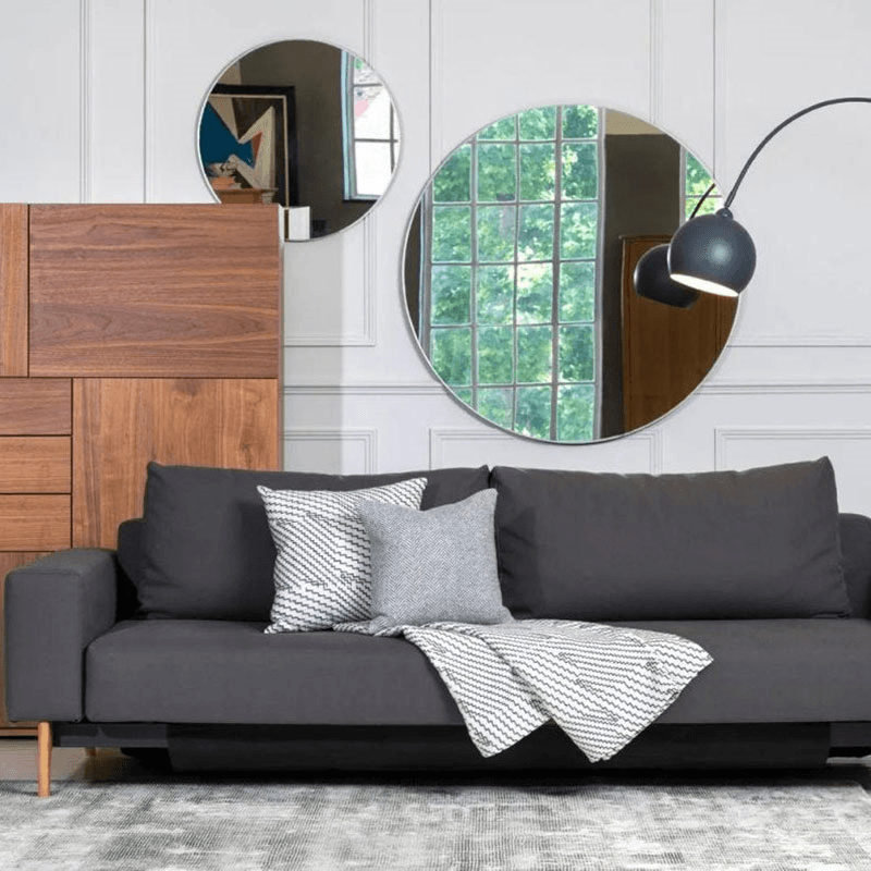 Fine Edge Edge Round Mirror, D120cm, Gold