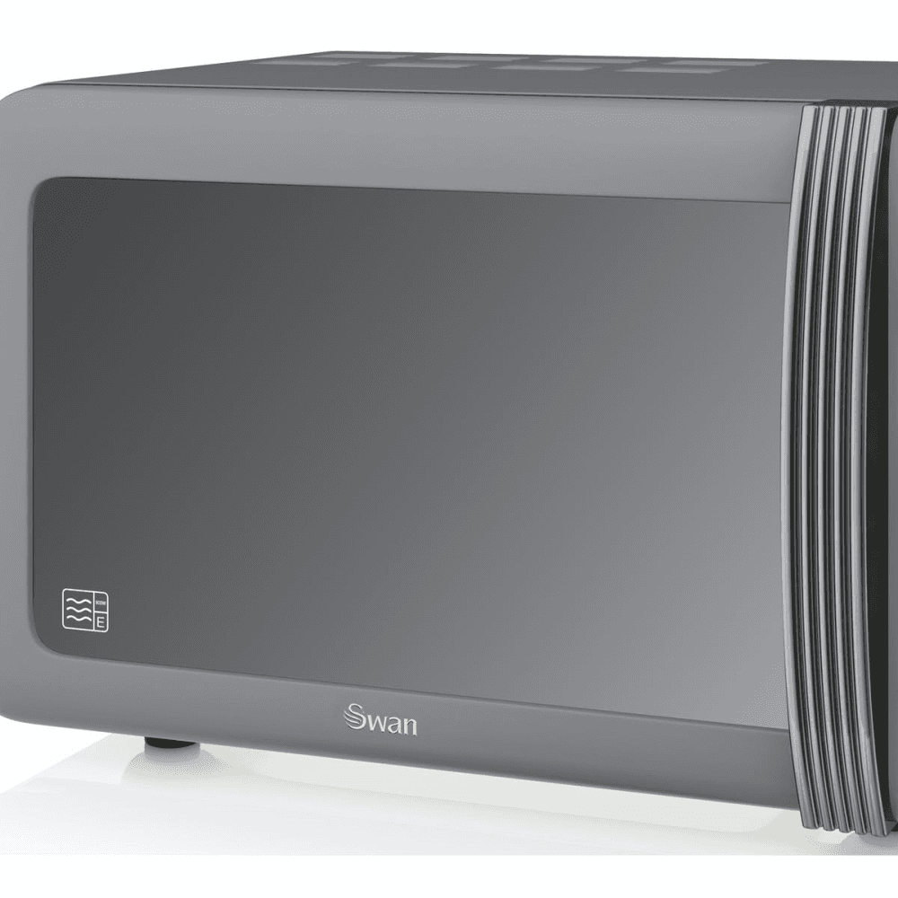 Retro 800W Digital Microwave, Grey
