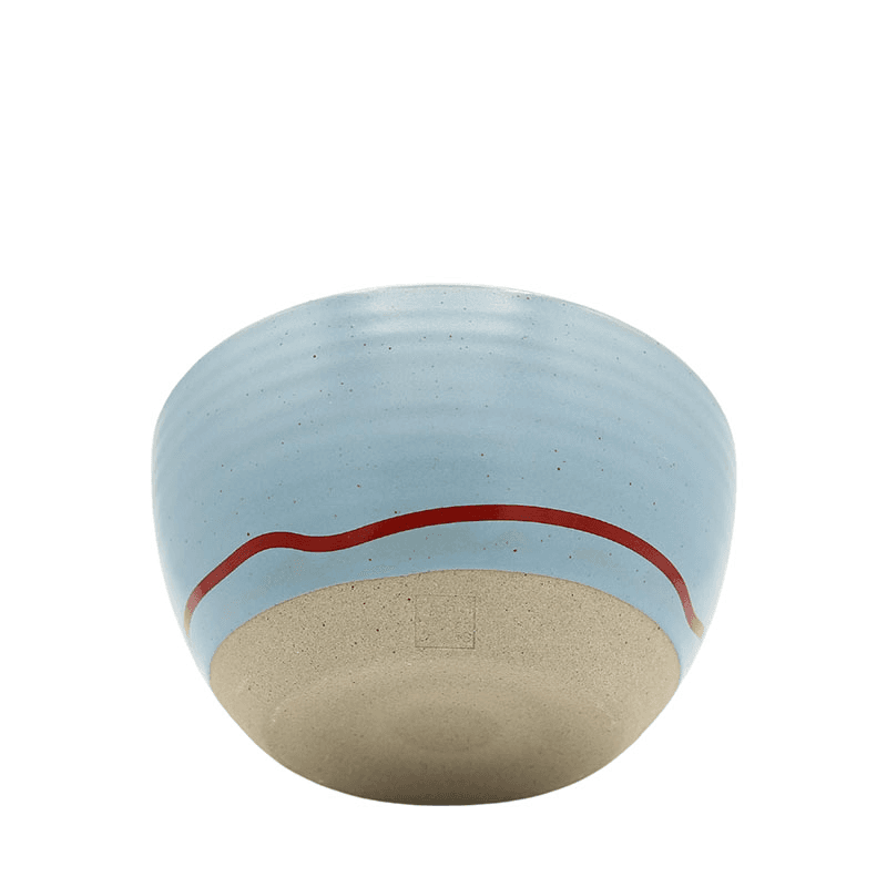 Studio Bowl, D14cm, Clear Sky & Red