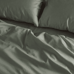 Image showing the Luxe Cotton Pair of Standard Pillowcases, Moss product.