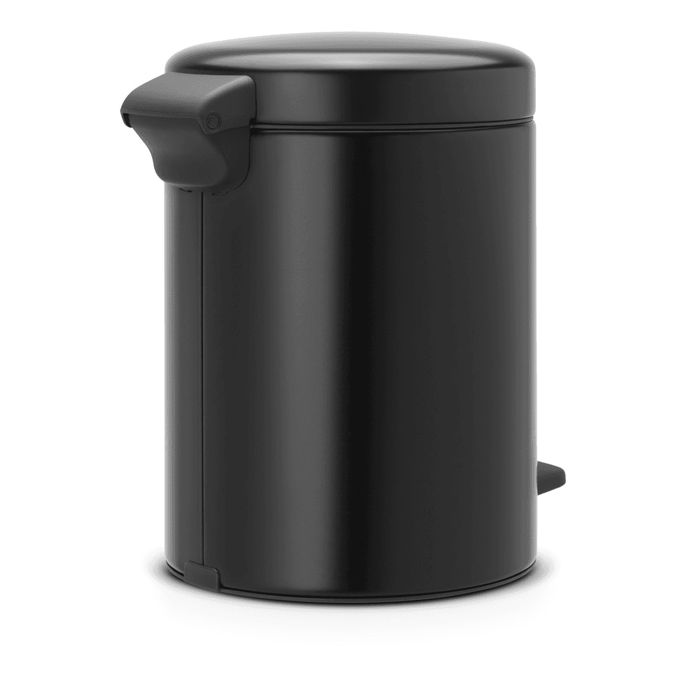 newIcon Pedal bin, 5 litre, Matt Black