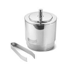 Image showing the Manhattan Ice bucket and tong set, Stainless Steel product.