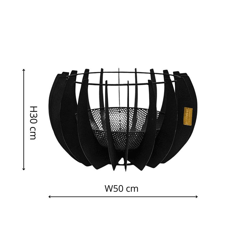 Solis Firebowl, H30 x W50cm, Black