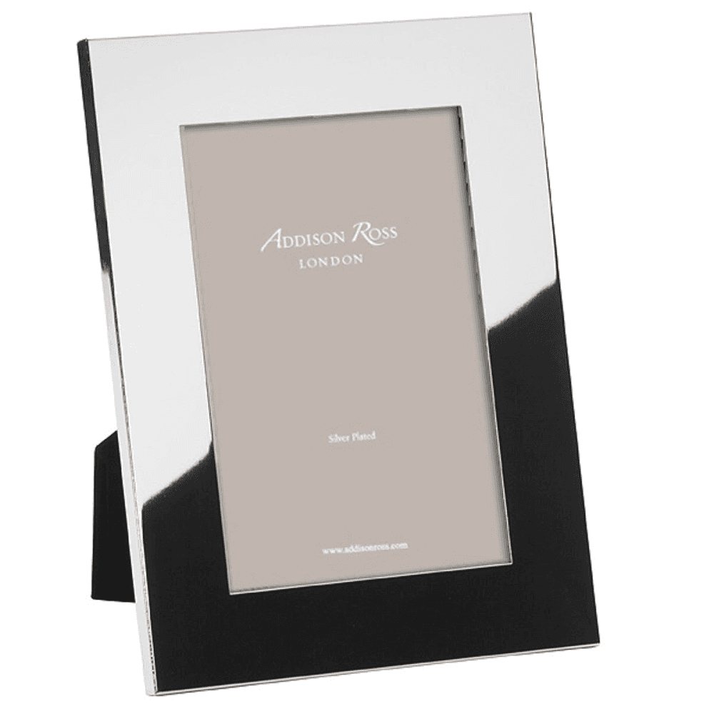 Flat Border Photograph frame, 8 x 10", Silver Plate With Velvet Back