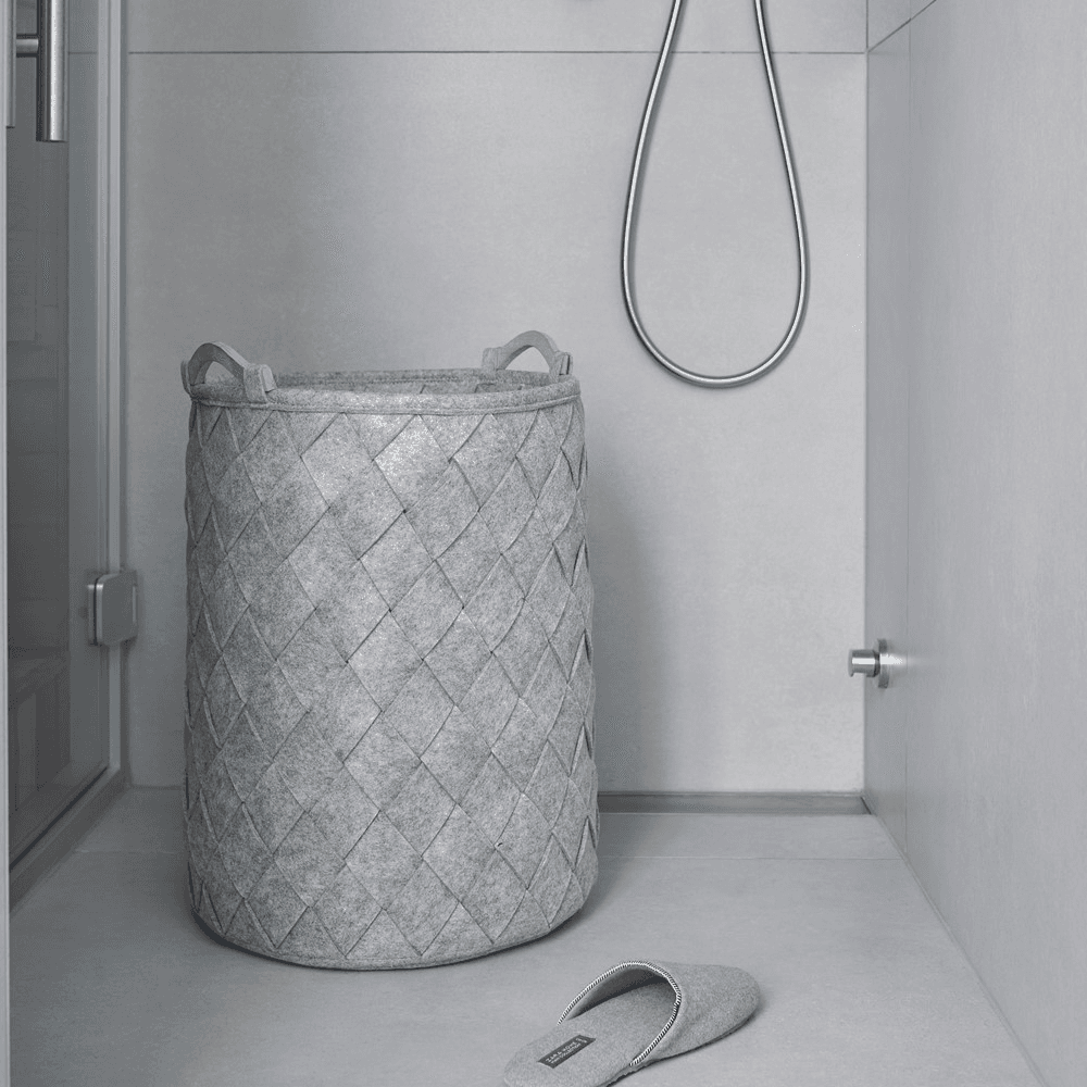 Amy Laundry basket, 40 x 60cm, silver