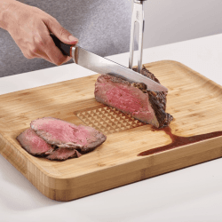 Image showing the Cut&Carve Multi-function chopping board, 40 x 30 x 3.5cm, Bamboo product.