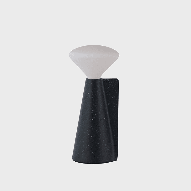 Mantle Portable Lamp with R80 LED Bulb, Granite Black