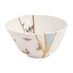 Image showing the Kintsugi - No2 Bowl, D11.5cm, white/gold product.