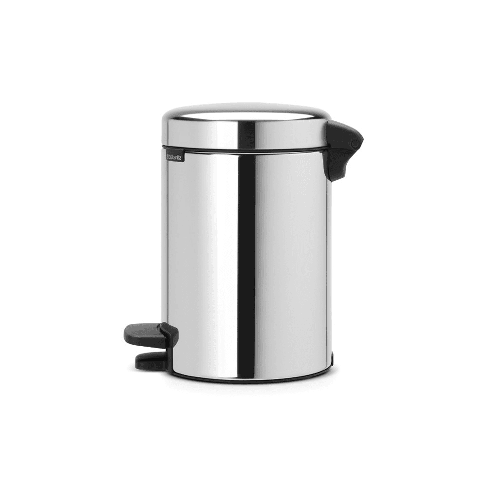 newIcon Pedal bin, 3 litre, Brilliant Steel