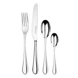Image showing the Mulberry 24 piece cutlery set, Mirror Finish Stainless Steel product.