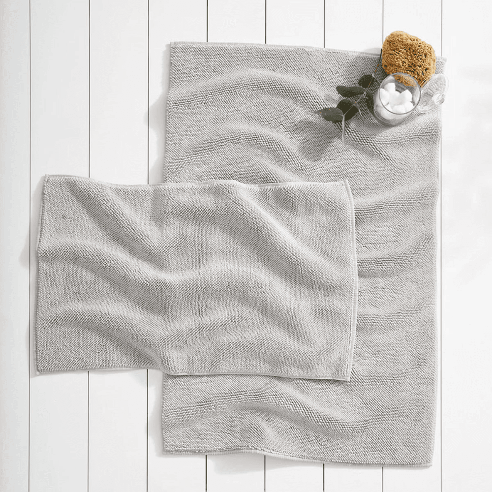 Ile de Re Bath mat, 50 x 80cm, Pearl grey