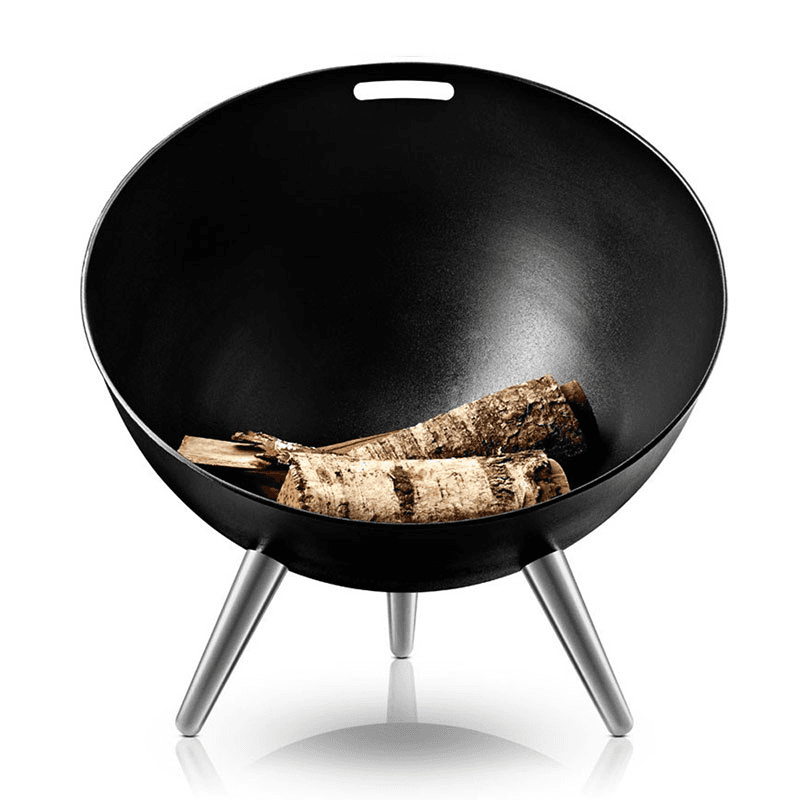 FireGlobe Fire pit, 64cm, Black/Silver