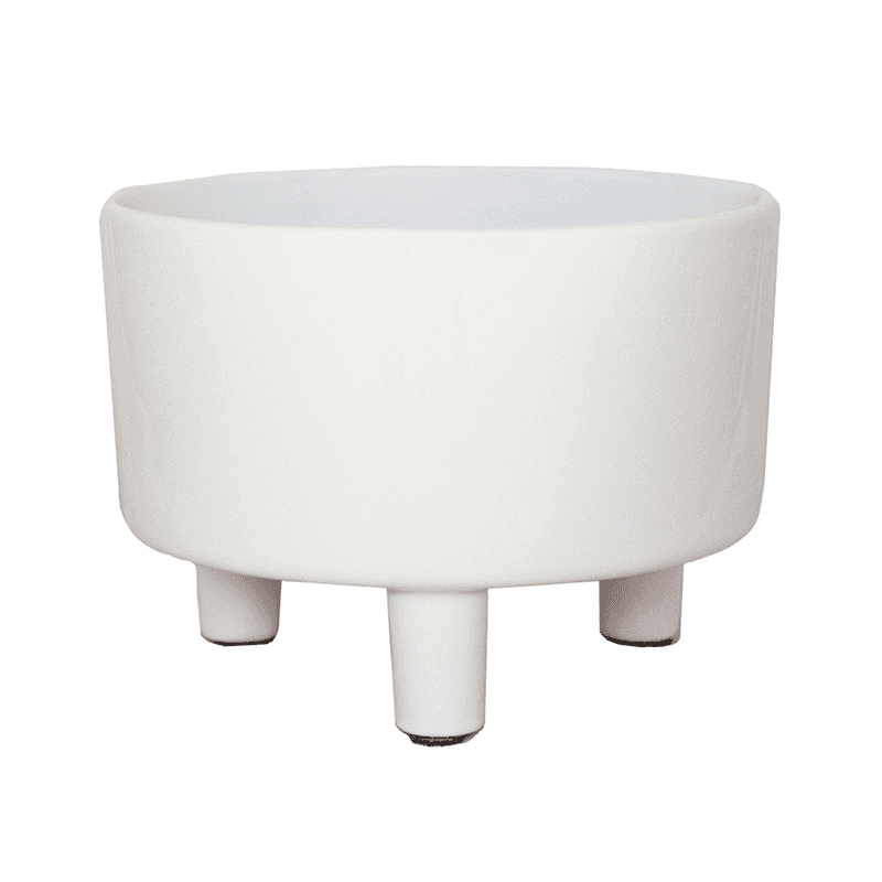 Pisa Bowl planter, H14 x W19 x D19cm, White