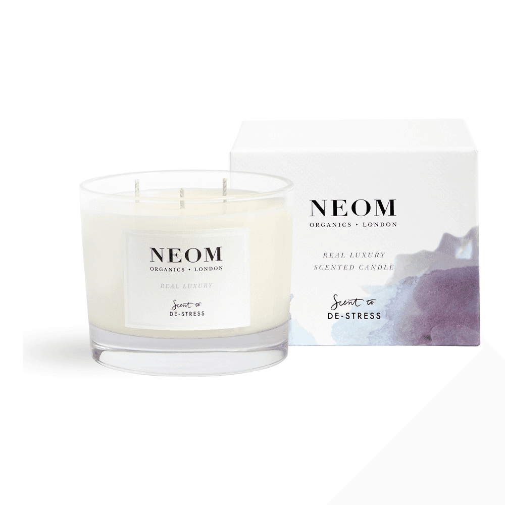 Scent to De-Stress 3 wick scented candle, White