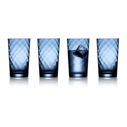 Image showing the Vienna Set of 4 Highball Glasses, 450ml, Blue product.