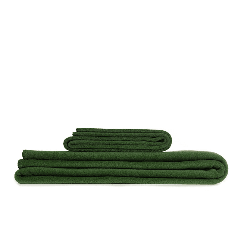 Fleece Throw, 145 x 200cm, Forest Green