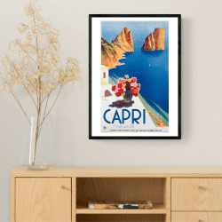 Image showing the East End Prints, Capri Framed Art Print, Black product.