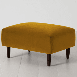 Image showing the Model 05 Velvet Ottoman, Mustard product.