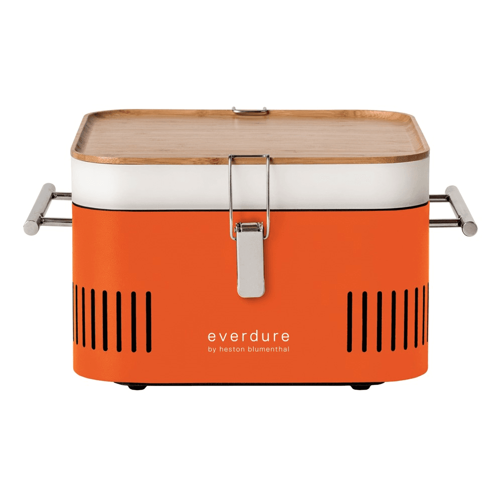 Cube Charcoal portable barbeque, H23 x D35 x W43cm, Orange