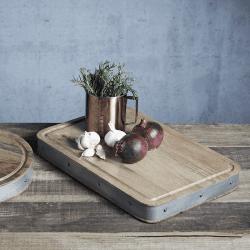 Image showing the Industrial Kitchen Rectangular butchers block, 48 x 32 x 5cm, Mango Wood product.