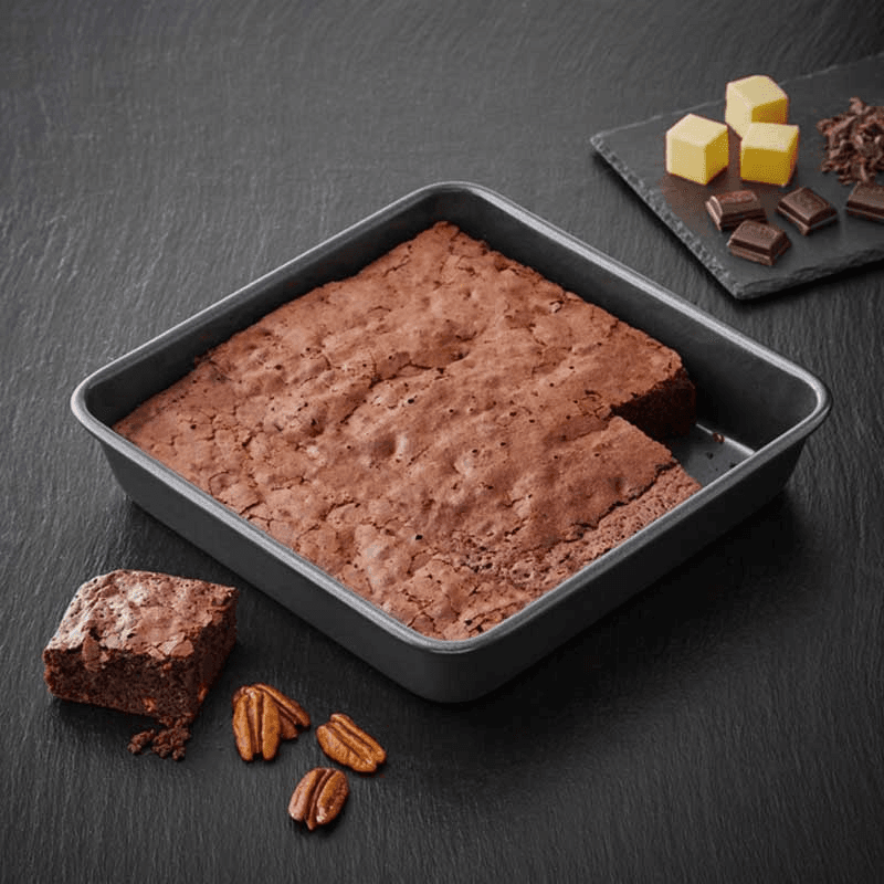 Precision Plus Square Bake Pan Non-Stick, 23cm, Black
