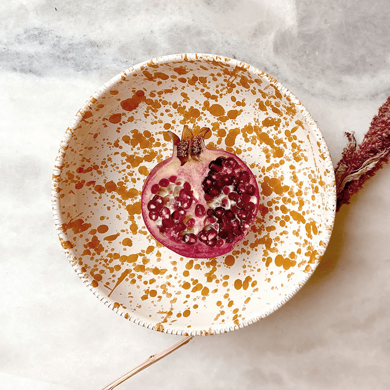 Splatter Pasta Bowl, D20cm, Burnt Orange