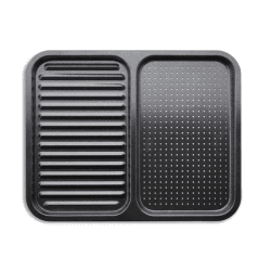 Image showing the Precision Plus Divided Crisper Tray Non-Stick, Black product.