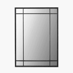 Image showing the Rectangle Mirror, H110 x W80cm, Black product.