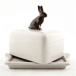 Image showing the Hare Butter dish, L11.5 x D9 x H10.9cm product.
