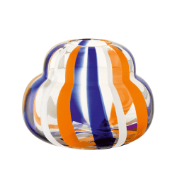 Image showing the Folk Vase, H19cm, Blue/Orange/White product.