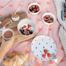 Image showing the Hearts Melamine, Dinner Plae product.