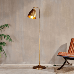 Image showing the Muturi Floor Lamp, H146cm, Antique Brass product.