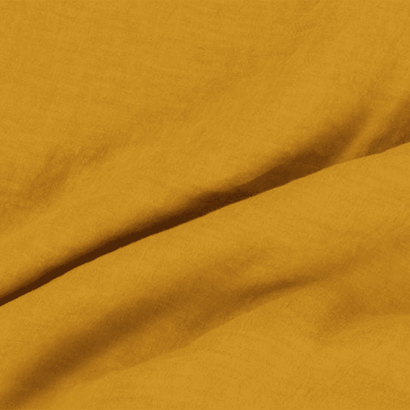 Washed Linen Linen Super King Duvet Cover, Mustard