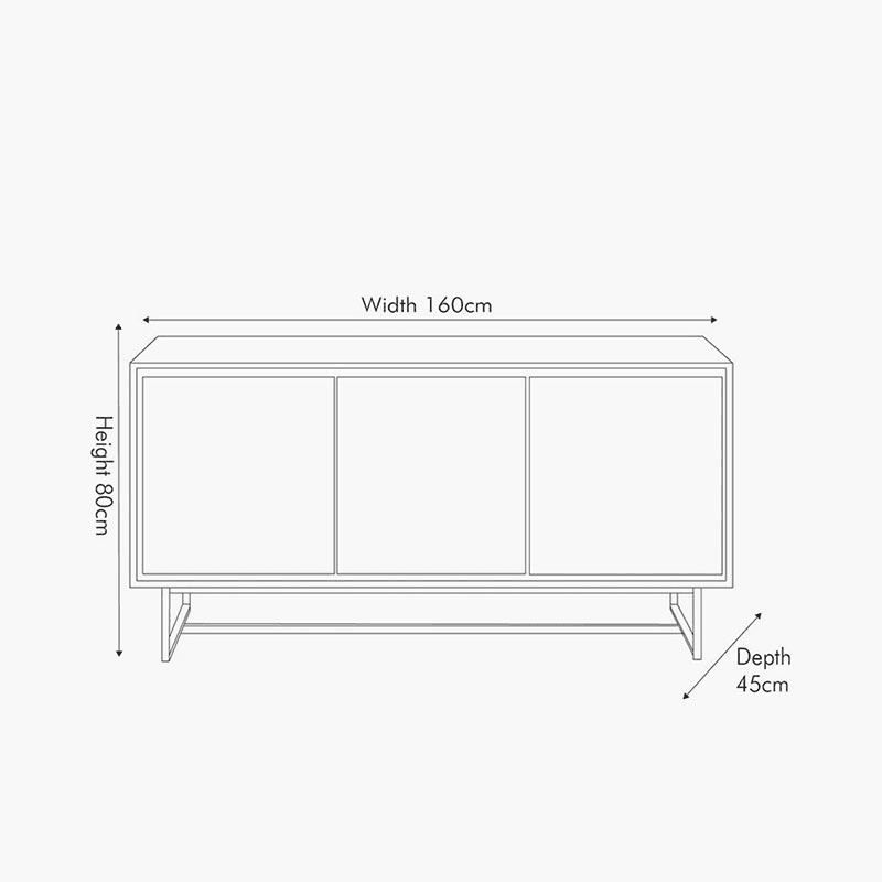 Marca Sideboard, Acacia Wood