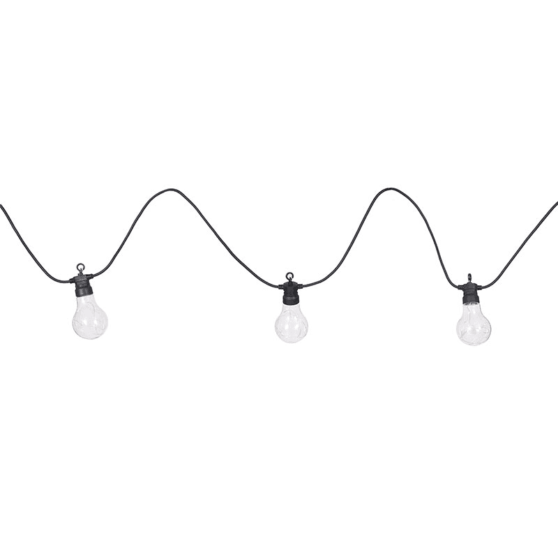 Classic Festoon Extendable Lights, 13m, Black
