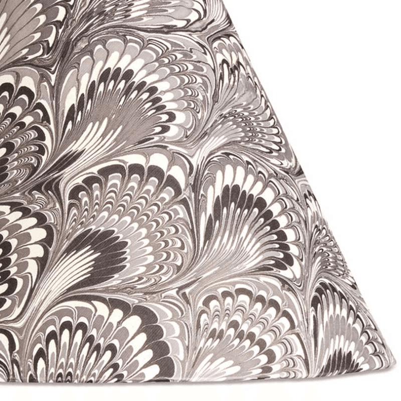 Empire Shade, 20cm, grey and black Piave hand made marble paper