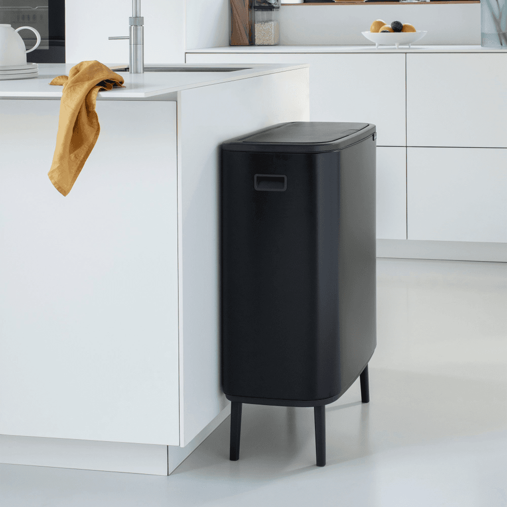 Bo Hi touch bin, 60 litre, Matt Black