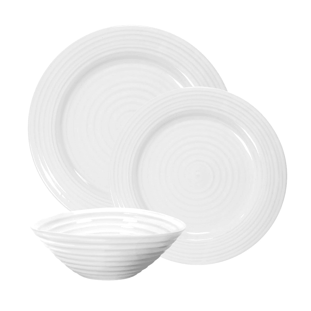 Ceramics 12-piece dinner set, White
