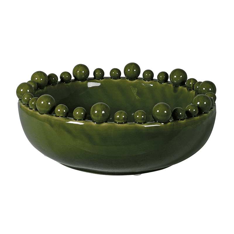 Bobble Edge Bowl, D37cm, Green