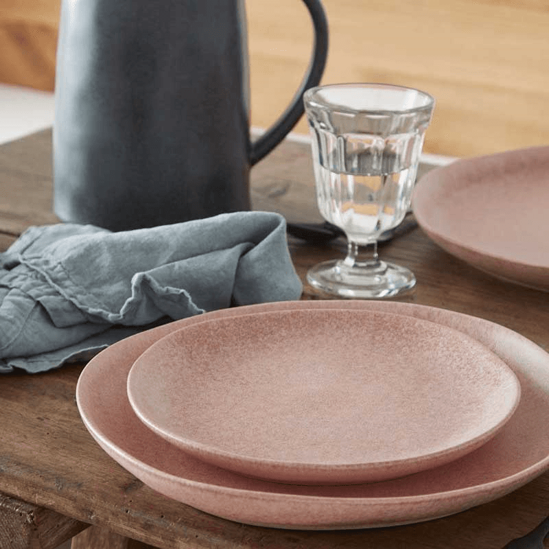 Livia Set of 6 Dinner Plates, D28cm, Mauve Rose