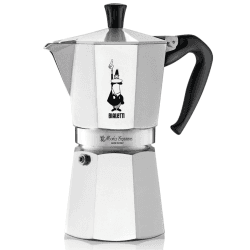 Image showing the Moka Express Aluminium stovetop coffee maker, 12 cup, Silver product.