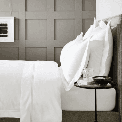Image showing the Symons Cord Emperor size duvet cover, W290 x L235cm, White/Silver product.
